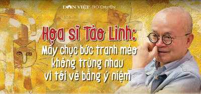 Hoạ sĩ Tào Linh: Mấy chục bức mèo không trùng nhau vì tôi vẽ bằng ý niệm